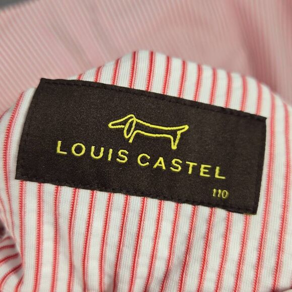 Loius Castel Full Zip Sweater Golf Pin Stripe Large - Picture 11 of 15